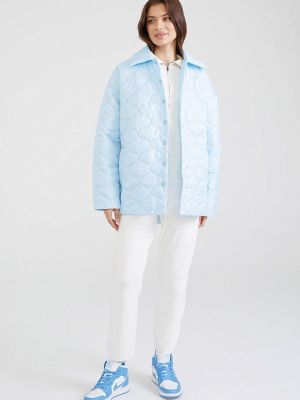 Утепленная демисезонная куртка To Be Blossom голубая