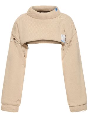 Vlnený sveter Mihara Yasuhiro béžová