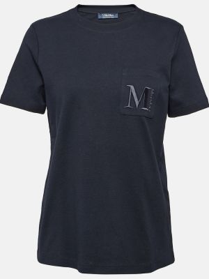 Džerzej bavlnené tričko 's Max Mara modrá
