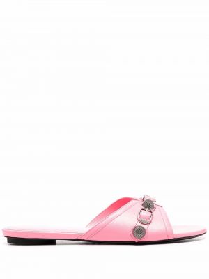 Sandale sa kopčom Balenciaga ružičasta
