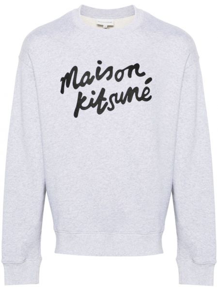 Βαμβακερός φούτερ με σχέδιο Maison Kitsuné γκρι