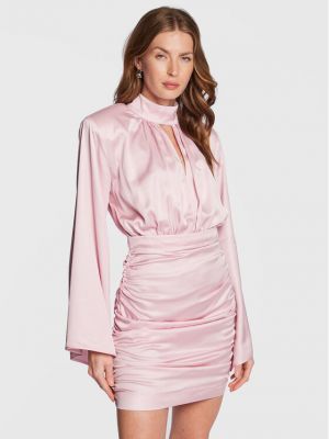 Коктейлна рокля slim Mvp Wardrobe розово