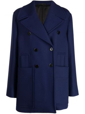 Gyapjú kabát Paul Smith kék
