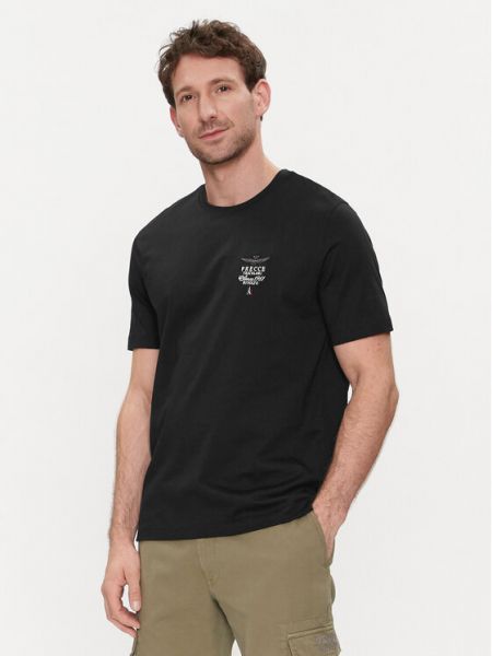 Koszulka bawełniana Aeronautica Militare czarna