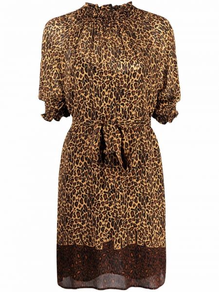 Mini vestido con estampado leopardo Pinko