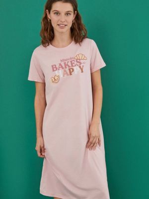 Bavlněná noční košilka Women'secret růžová