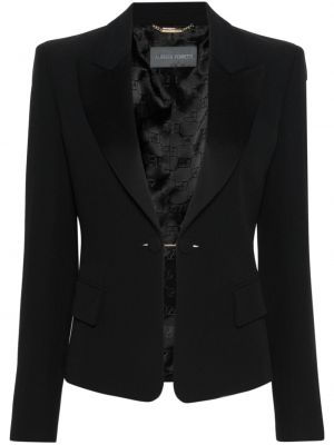 Krepp blazer ausgestellt Alberta Ferretti schwarz