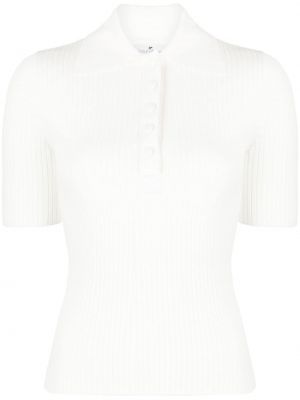 Siuvinėtas polo marškinėliai Courreges balta