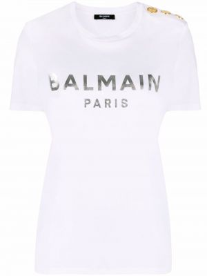 Camiseta con estampado Balmain