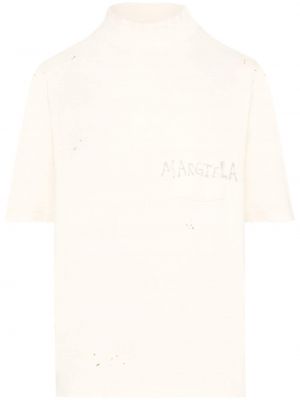 Tricou din bumbac Maison Margiela alb