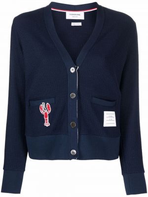 Cardigan con scollo a v Thom Browne blu