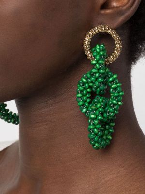 Boucles d'oreilles avec perles à boucle Rosantica vert