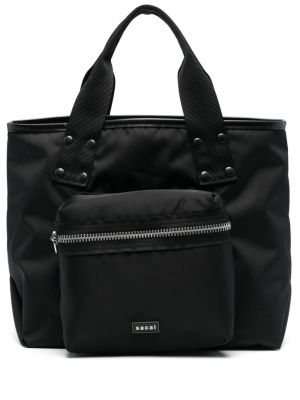 Nákupná taška na zips s vreckami Sacai čierna