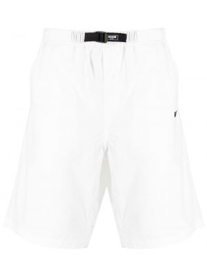 Pantalones cortos deportivos con bordado Msgm blanco