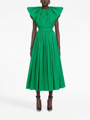 Zelené plisované šaty Alexander Mcqueen