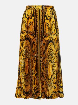 Plisované midi sukně Versace černé