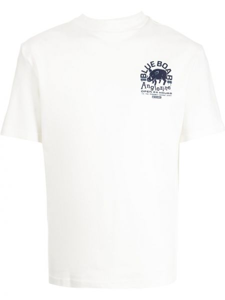 Camiseta con estampado Anglozine blanco