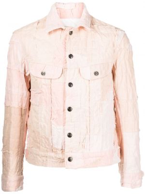 Bavlněná košile s oděrkami Greg Lauren růžová