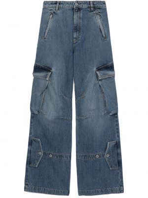 Jeansy relaxed fit Halfboy niebieskie