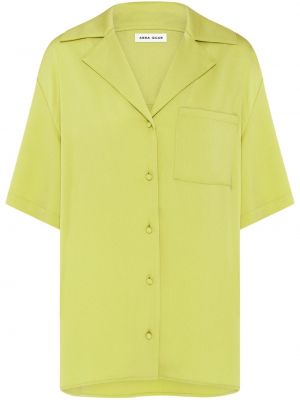 Σατέν πουκάμισο Anna Quan κίτρινο