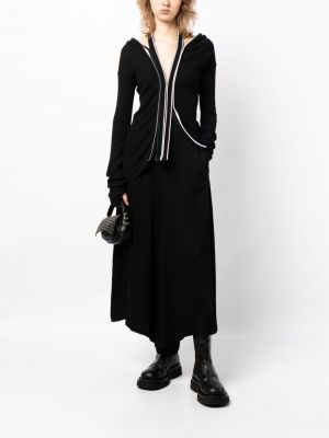 Hose mit reißverschluss mit plisseefalten Yohji Yamamoto schwarz