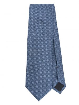 Cravată de mătase cu imprimeu geometric Tom Ford albastru