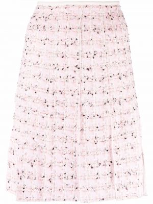 Tweed skjørt Giambattista Valli rosa