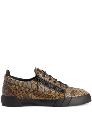 Læder sneakers Giuseppe Zanotti brun