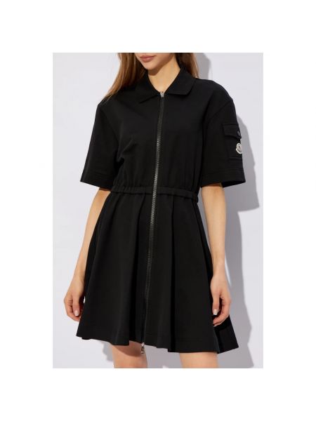 Mini vestido de algodón Moncler negro