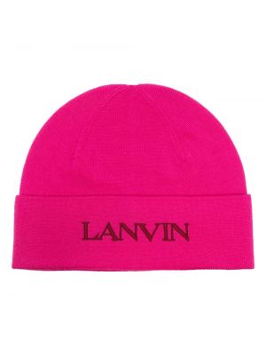 Woll mütze mit stickerei Lanvin pink