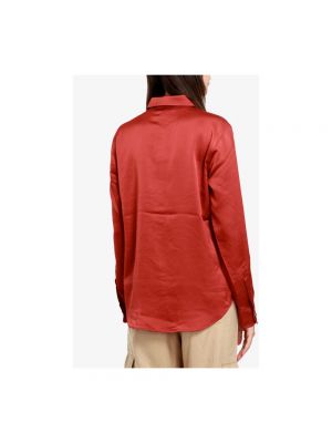 Camisa de seda clásica Ralph Lauren rojo