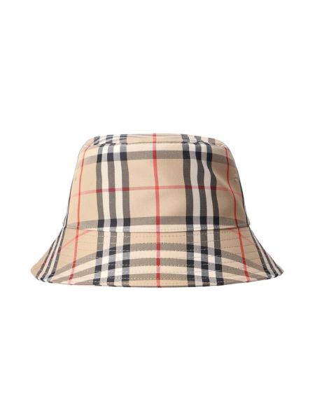 Beżowy kapelusz w kratkę Burberry