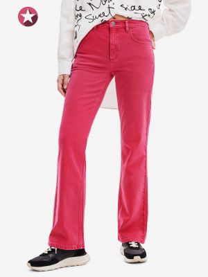 Spodnie Desigual różowe