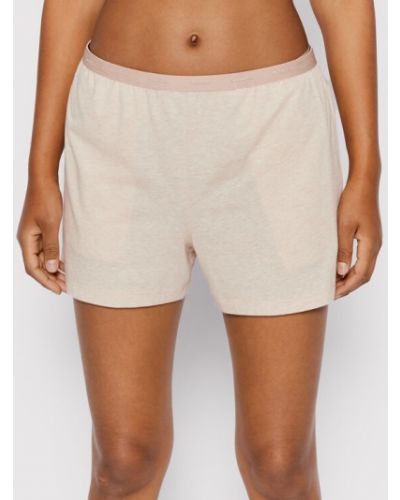 Calvin Klein Underwear Rövid pizsama nadrág 000QS6789E Bézs Regular Fit