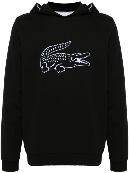 Raštuotas džemperis su gobtuvu Lacoste juoda