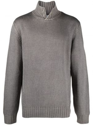 Vlnený sveter Dondup sivá