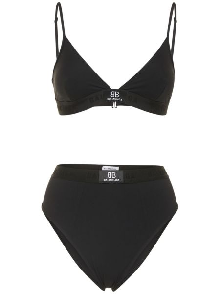 Bikini med mönster Balenciaga svart