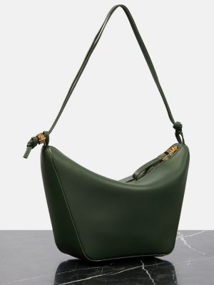 Kožna torba za preko ramena Loewe zelena