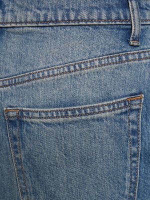 Spódnica jeansowa z wysoką talią Reformation niebieska