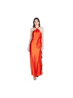Sukienka długa Max Mara pomarańczowa