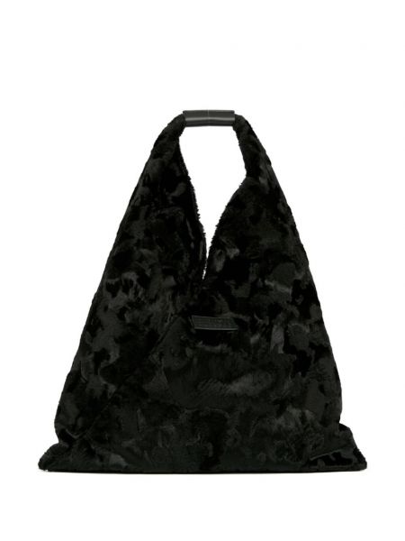 Klassisk pels shopping bag Mm6 Maison Margiela sort