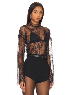 Top de encaje Free People negro