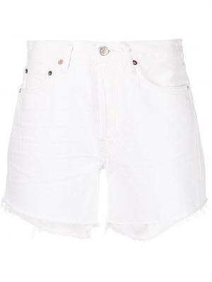 Shorts en jean taille haute Agolde blanc