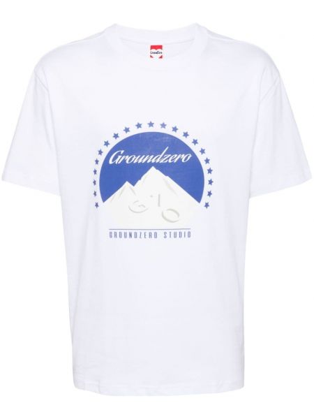 T-shirt Ground Zero hvid