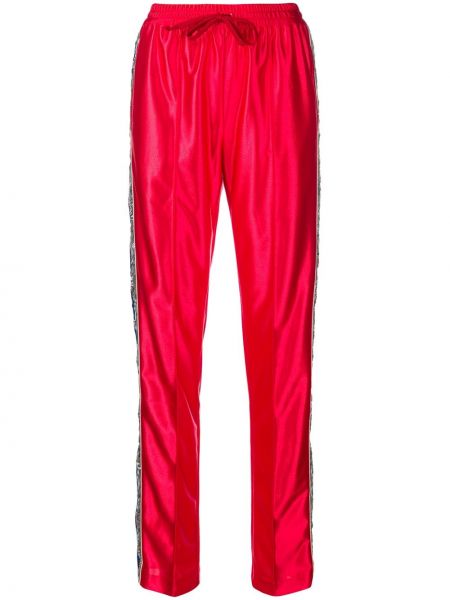 Pantalones con lentejuelas con apliques Gucci rojo