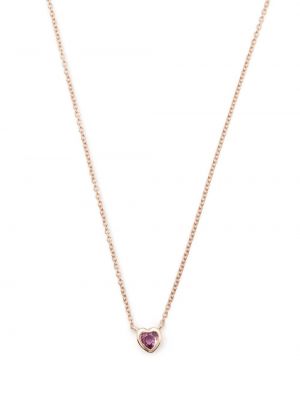 Z růžového zlata náhrdelník se srdcovým vzorem Ef Collection