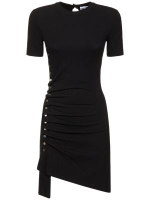 Mini haljina od viskoze od jersey Paco Rabanne crna
