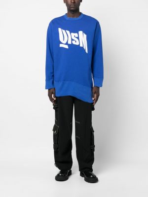 Asymmetrischer sweatshirt mit rundhalsausschnitt Undercover blau