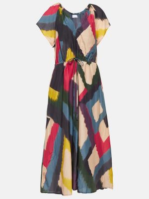 Aksamitna jedwabna sukienka midi bawełniana Velvet