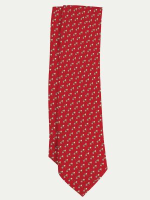 Шелковый галстук с принтом Victorio & Lucchino красный